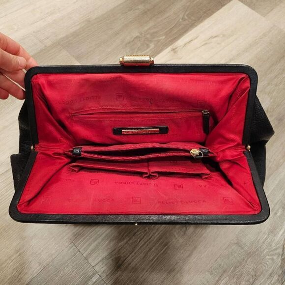 Elliot Lucca Leather Medium Purse Handbag Clutch - Picture 13 of 14